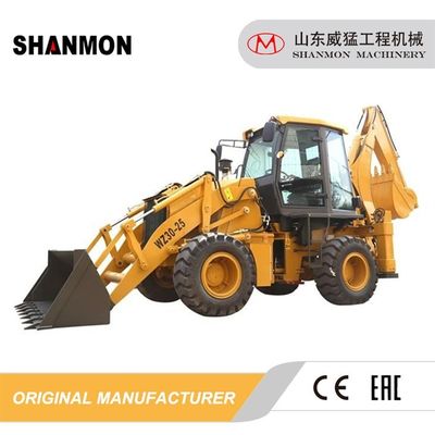 1m3 Frontbehälter-Backhoe-Lader für kleine Bauvorhaben