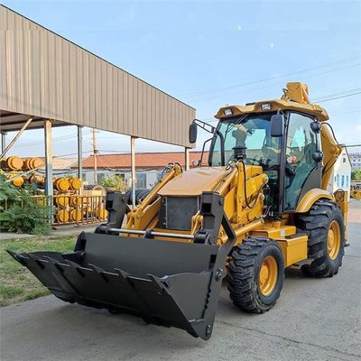 Schwere Maschinen Front-End-Ladegerät Backhoe mit Front-Eimer hohe Effizienz